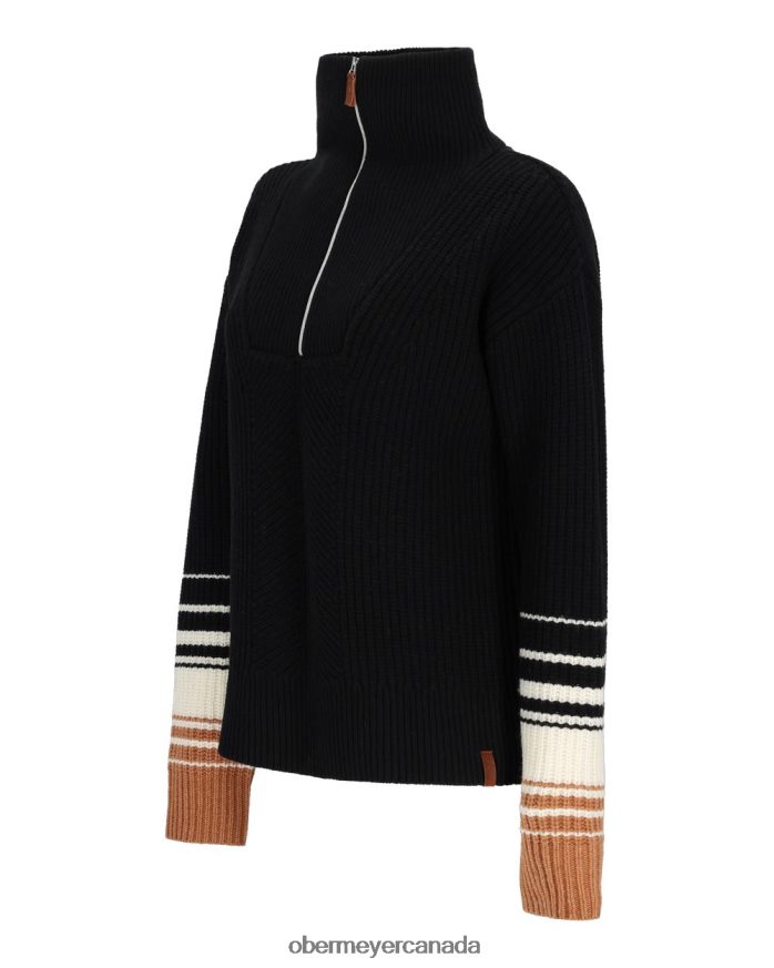 Obermeyer Women Limber 1/2 Zip Sweater PT4J219 Clothing Black