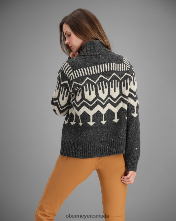 Obermeyer Women Willow Turtleneck Sweater PT4J266 Clothing Basalt