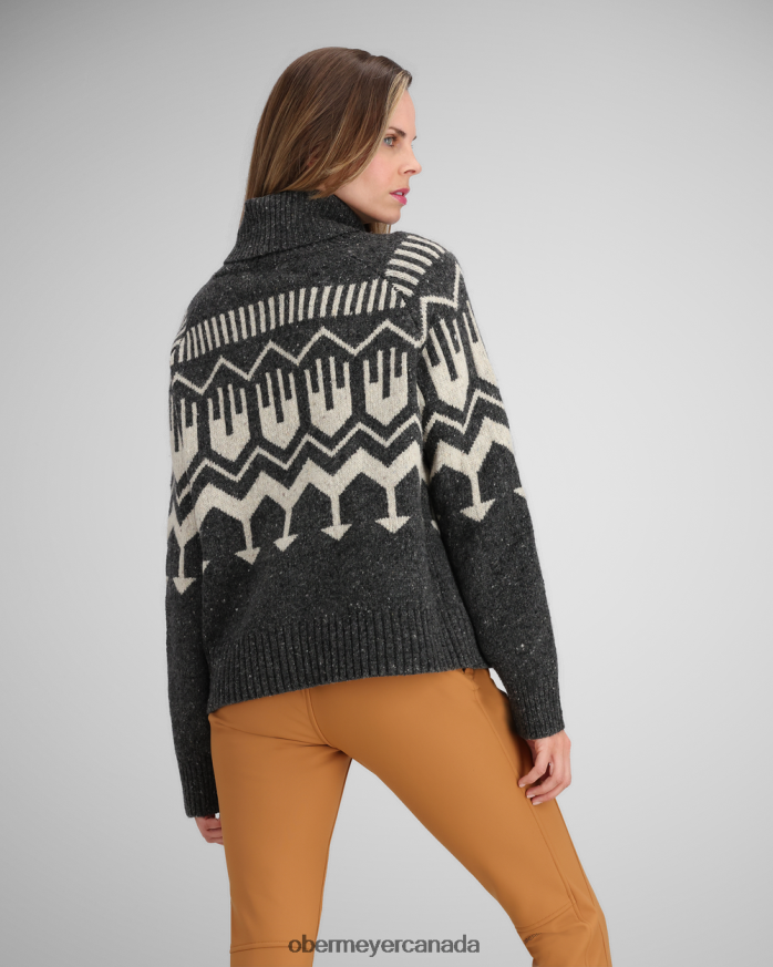 Obermeyer Women Willow Turtleneck Sweater PT4J266 Clothing Basalt