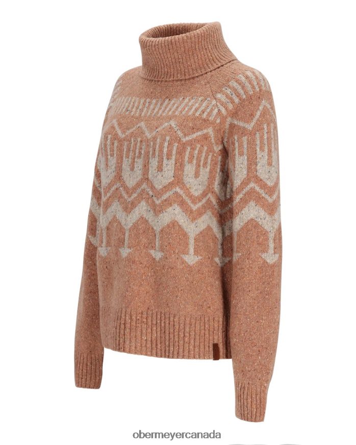 Obermeyer Women Willow Turtleneck Sweater PT4J267 Clothing Brown Sugar