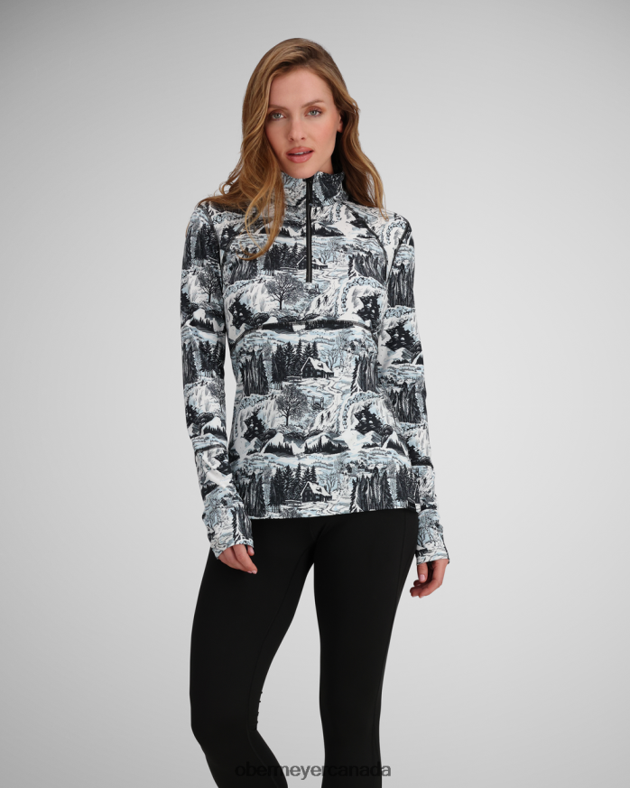 Obermeyer Women Discover 1/4 Zip PT4J182 Clothing Woodblock